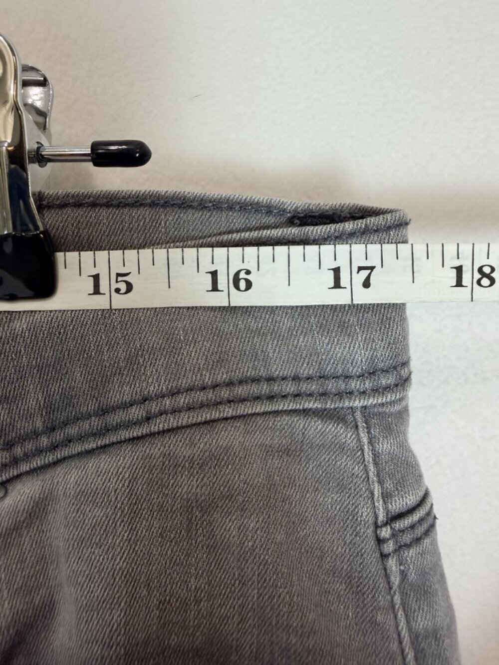 Lee Easy Fit Gray Jeans Women's Size 14 Medium Straight Stretch Crop 34x24 - Picture 8 of 11